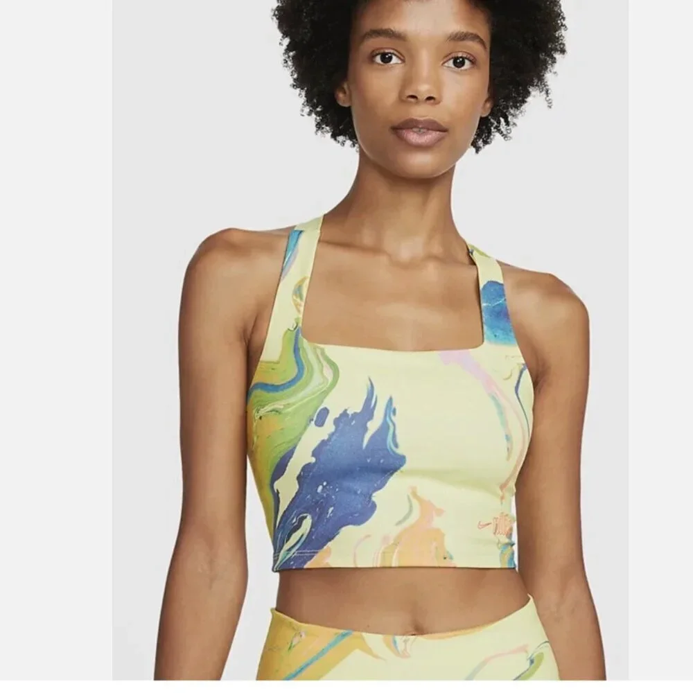 Nike Aurora Women's Cropped Marbled Tank. Size Large. MSRP $60. Athletic Running